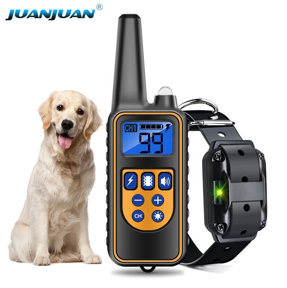 Dog Training Collar Rechargeable Dog Shock Collar Rainproof Training Collar Long Remote Range Adjustable Shock Levels Shock Coll