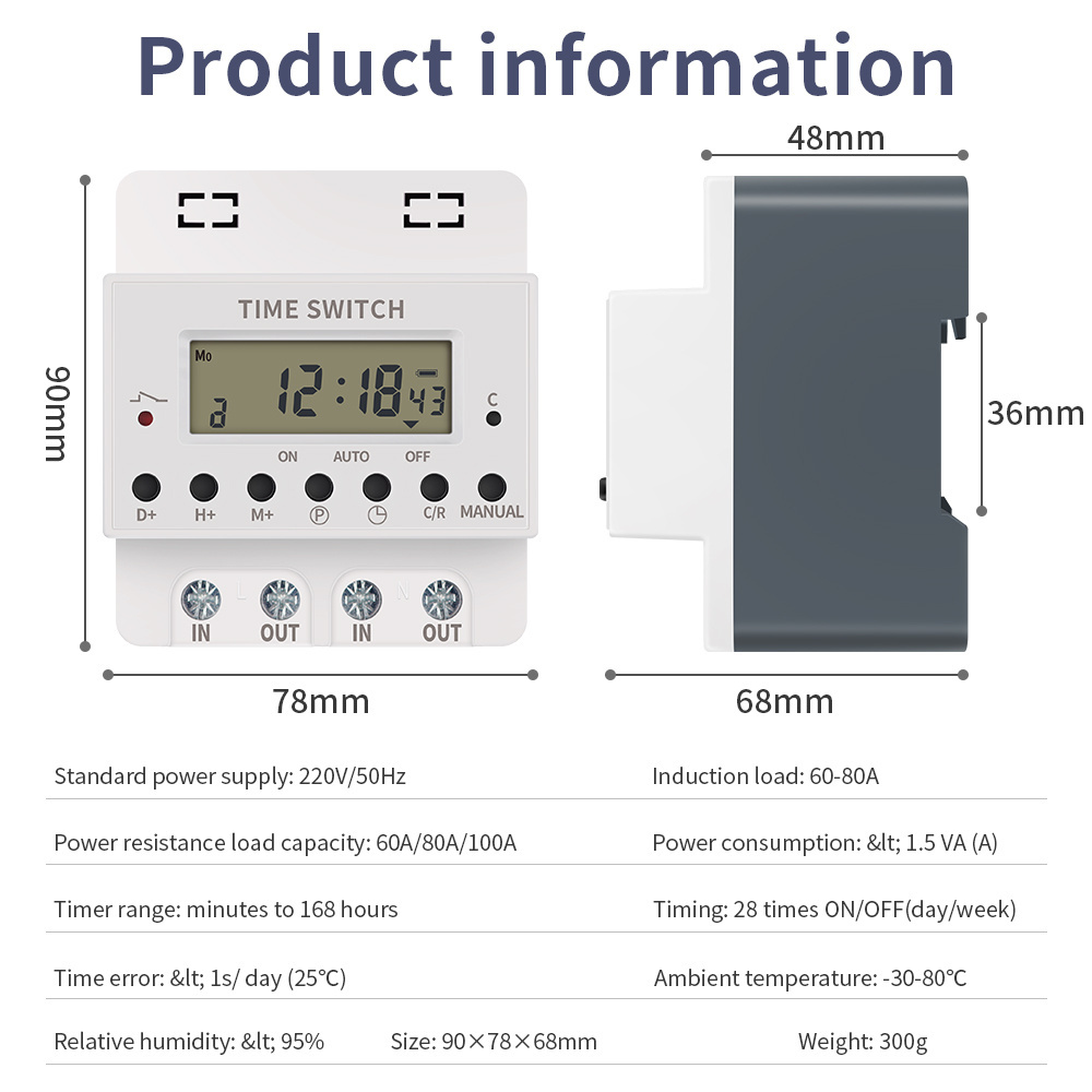 New Arrivals 220V Time Control Switch Timer Timing Switch Time Controller With Automatic Switch