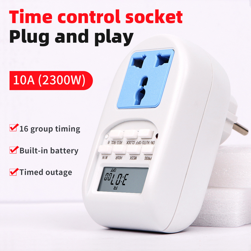 Digital EU Plug 16 Sets Smart Timer Socket Programmable Electronic Timer Lighting Switch