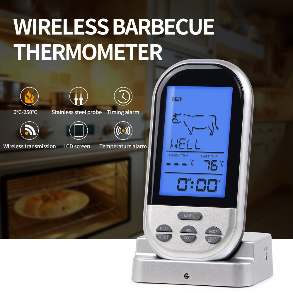 New Arrivals Smart Wireless Barbecue Thermometer Kitchen Electronic Digital Temperature Meter Oven Food Thermometer