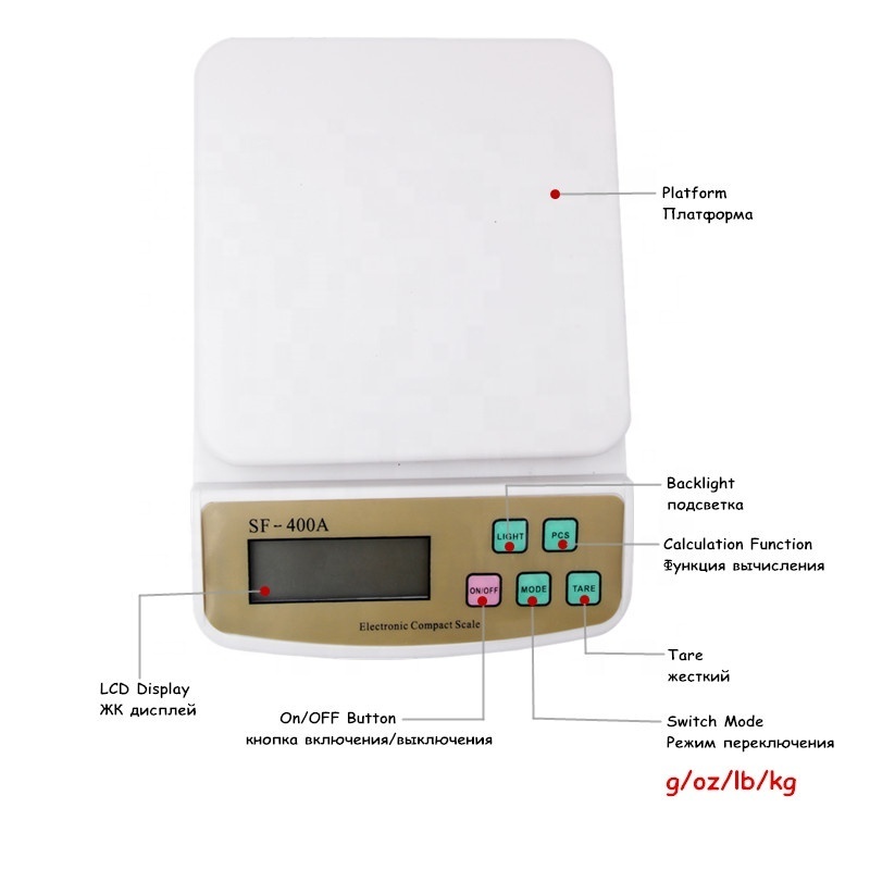 10Kg X 1g Digital Postal Fruit Kitchen Diet Counting Weighing Balance Electronic Scales with Backlight