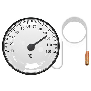 Temperature 120 plastic round liquid expansion thermometer with plastic probe