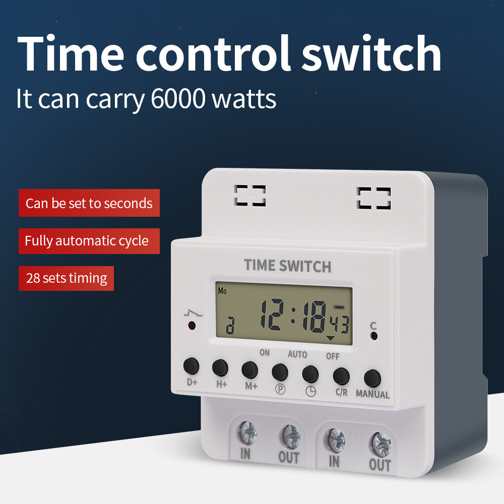 Programmable 28 Group Timing switch controller 220V Waterproof Auto Timer With key Lock For Water pump aerator Fan Timing