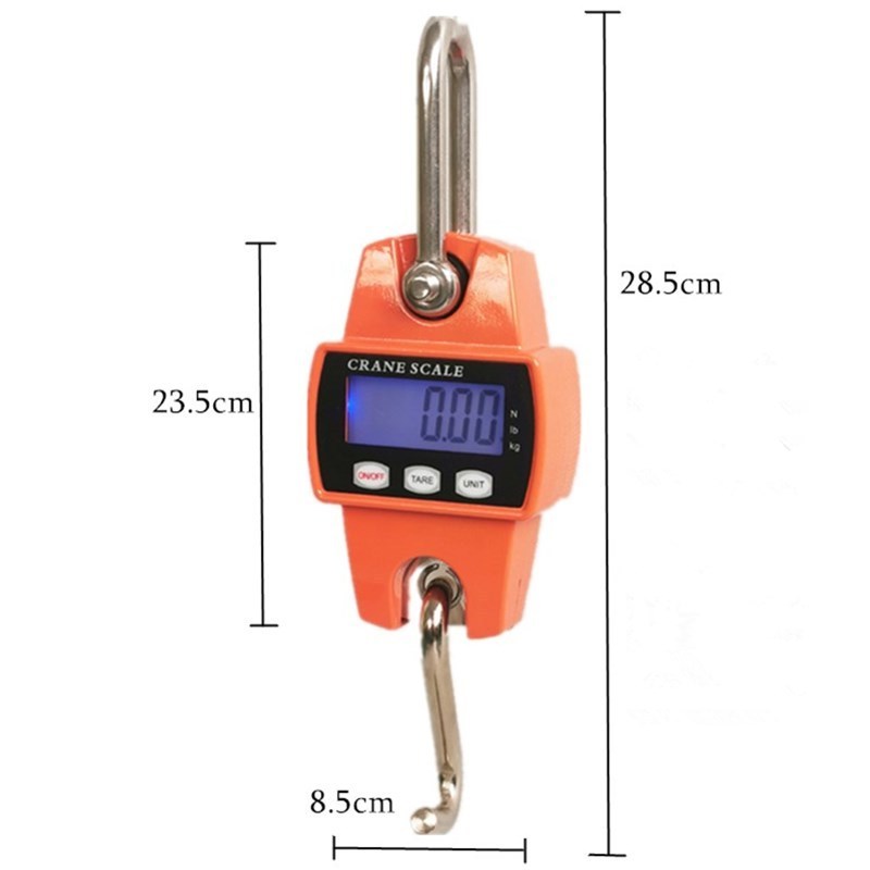 Crane Scale Weight 300kg 150kg/50g 200kg/100g 500kg/100g Heavy Duty Hanging Hook Scales Portable Digital Stainless Steel