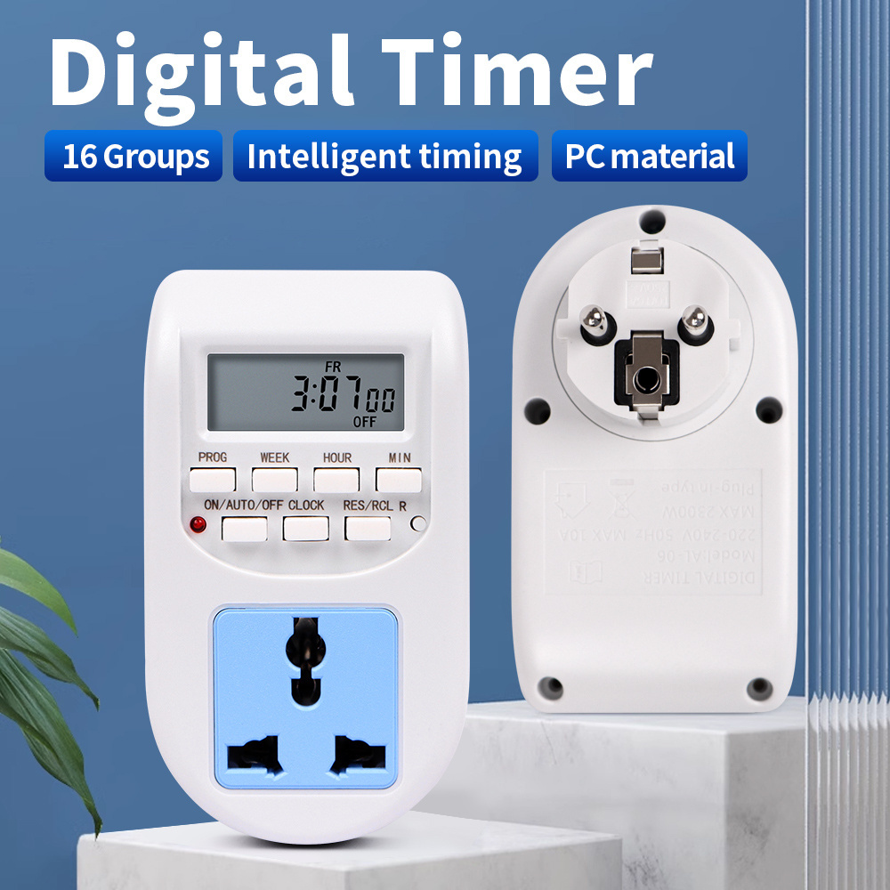 Digital EU Plug 16 Sets Smart Timer Socket Programmable Electronic Timer Lighting Switch