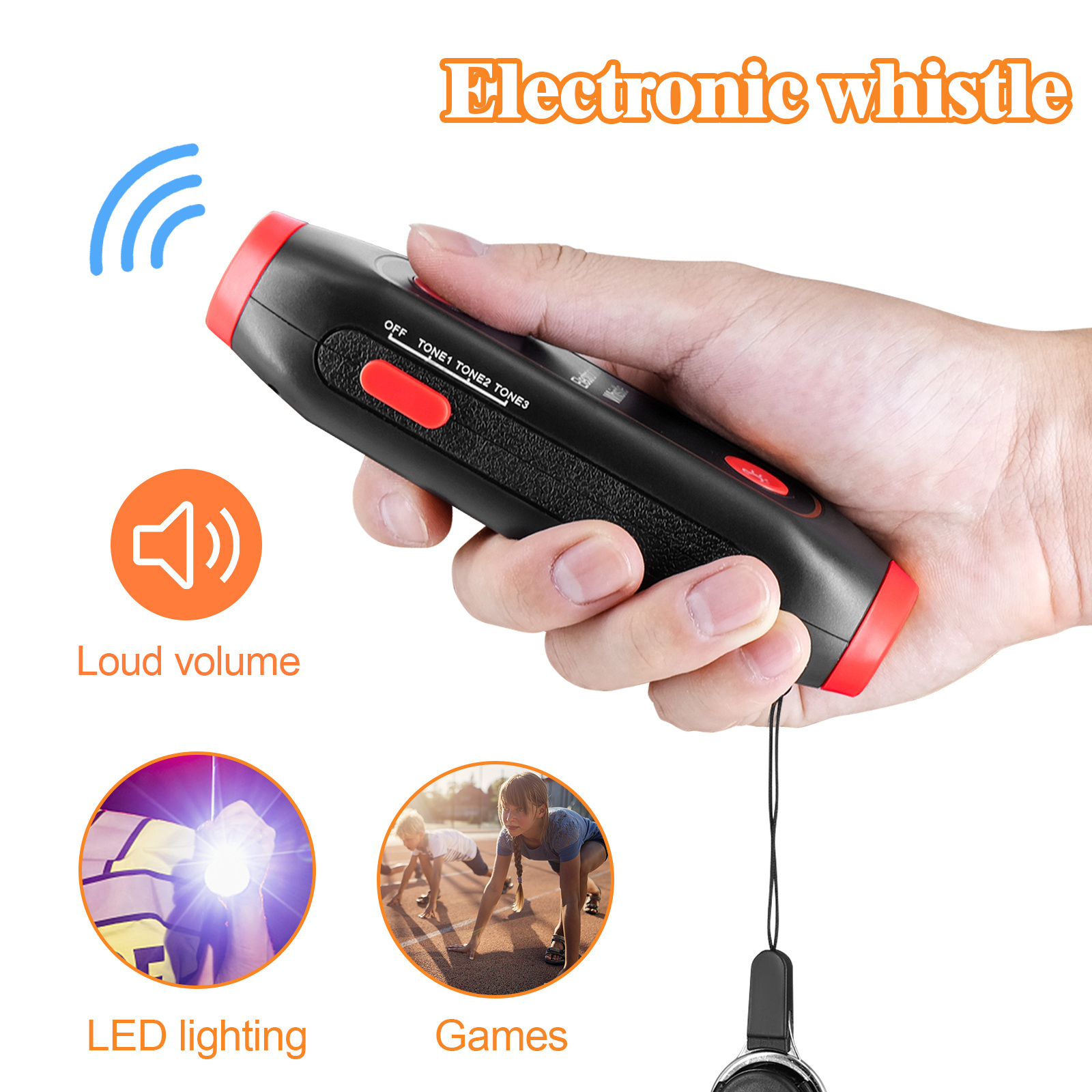 125 high-volume loudest electronic whistle Multi-function outdoor Sports Electronic Whistles for coaches referees PE teachers