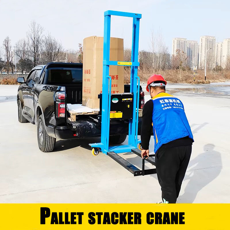 Manual Portable Pallet Stacker 500 kg 1000kg Hydraulic Hand Pushed Remote Control Electric Forklift