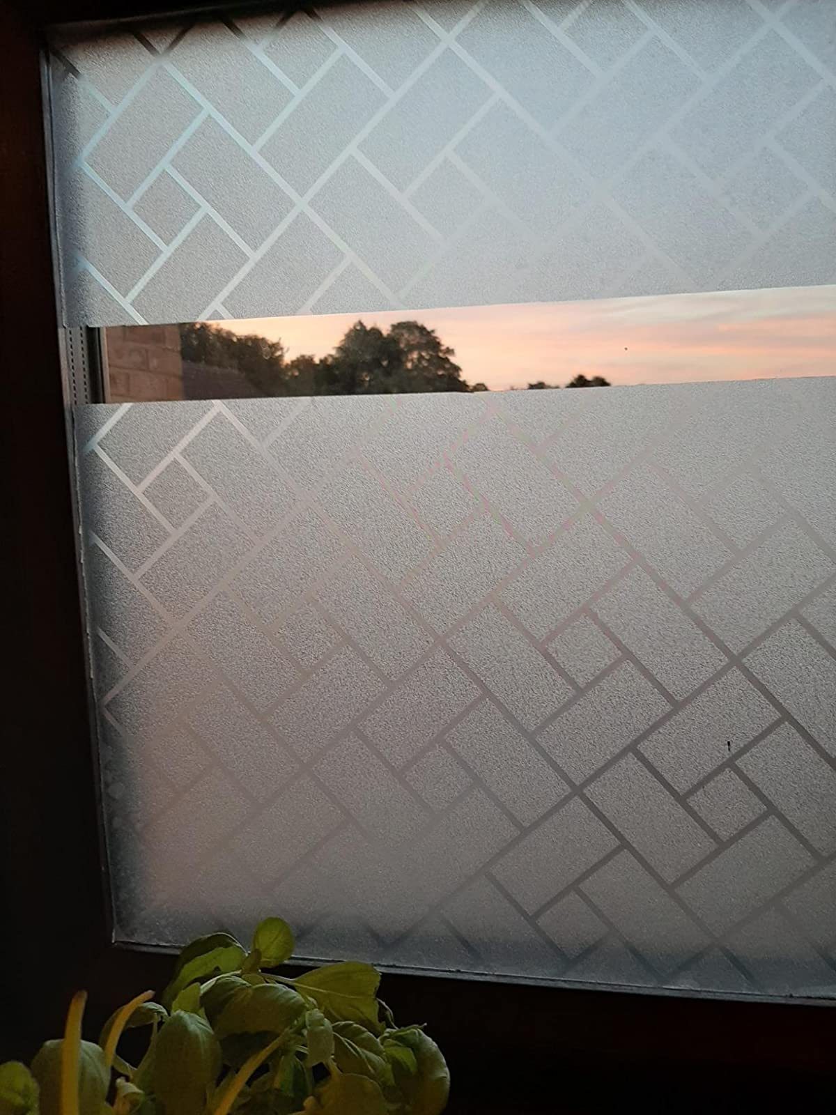 JuaraTech Frosted UV Block Decorative Window Glass Static Cling Window Film