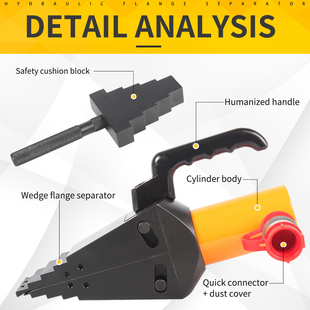 Fs-14/FSH-8/FSH-14 Flange Spreader 6mm Hydraulic Flange Spreader Portable Wedge Separator Spreading Tool 14t