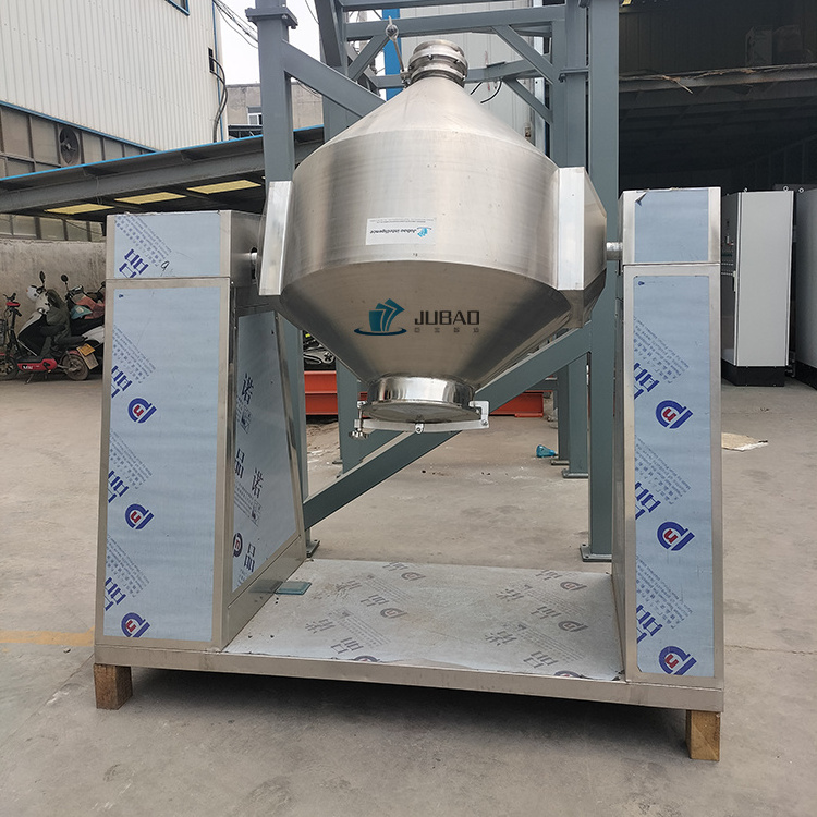 china hot mixer stainless steel304/316L 100kg double cone mixer tumbler blender powder barrel mixer