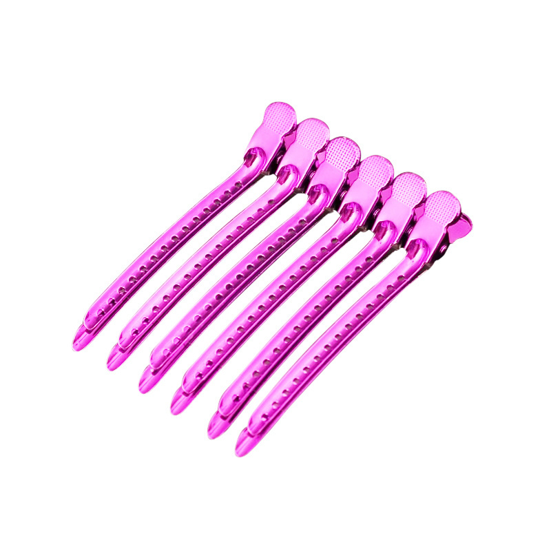 Wholesale 12Pcs Dividing Duck Bill Clips, Clamp Hair Styling Clips Hairpin Metal Hairdressing Sectioning For Salon Styling Tools barber products