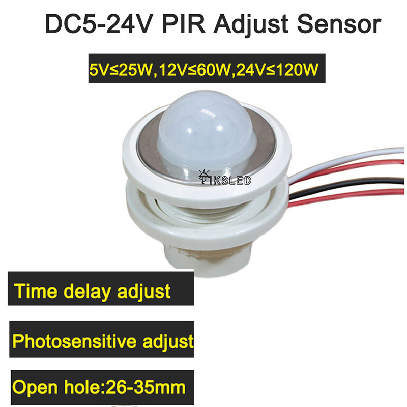 5-24V Photosensitive adjust LED Home Lights Motion Sensor Switch touch sensor switch PIR Adjust Sensor