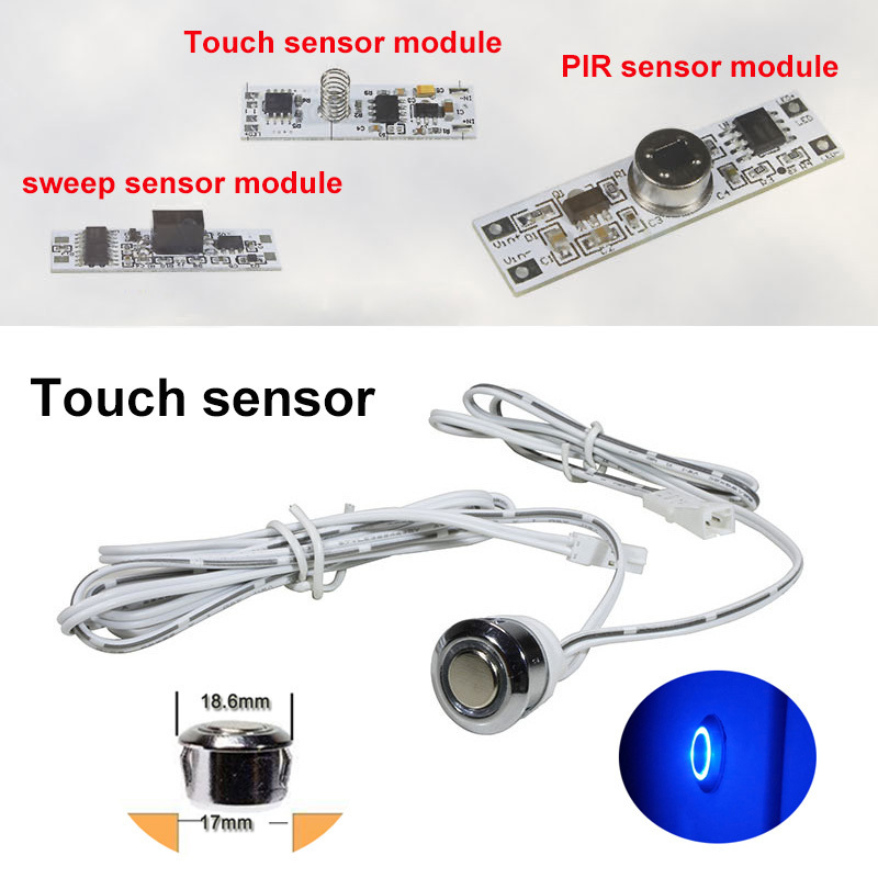 touch switch 12V 24V Cabinet Led Light Touch Dimmer Light Control Switch mini wireless touch sensor switch