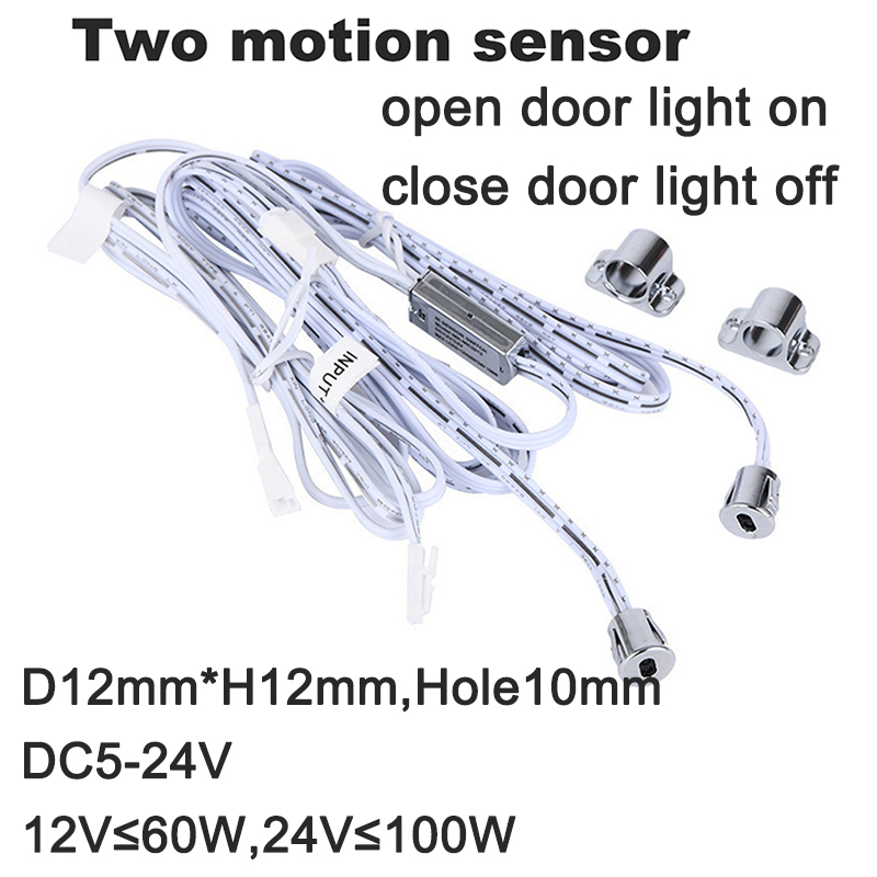 Detachable Double Door Sensor Switch for Cupboard Doors Smart Strip Lights IR Door Sensor Switch 12v 24v Motion Sensor