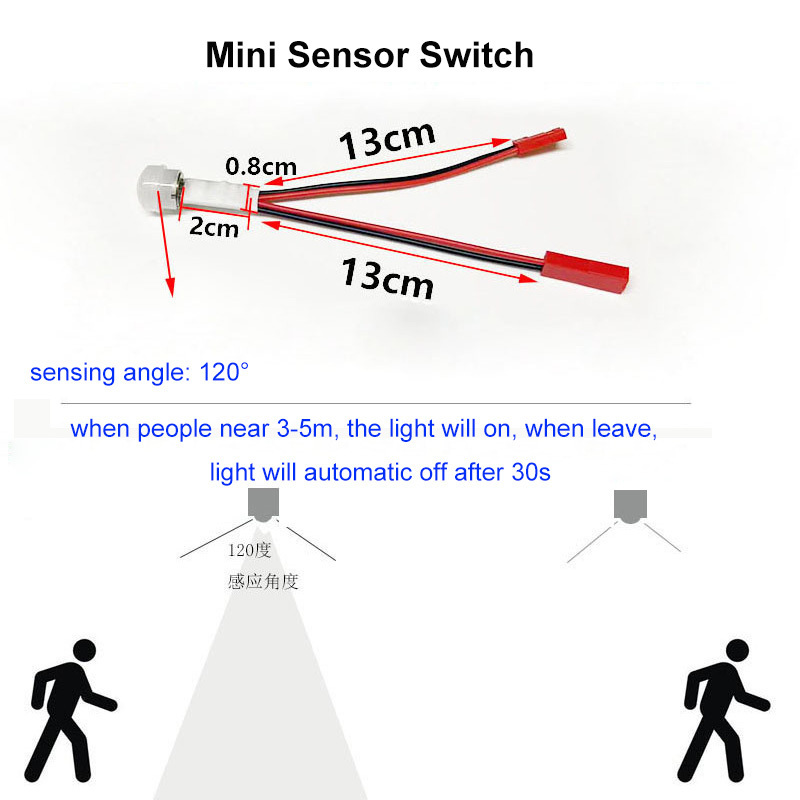 DIY  lighting sensor box 5m LED light for Christmas tree decoration 3AAA 4.5V battery operated wireless pir motion sensor