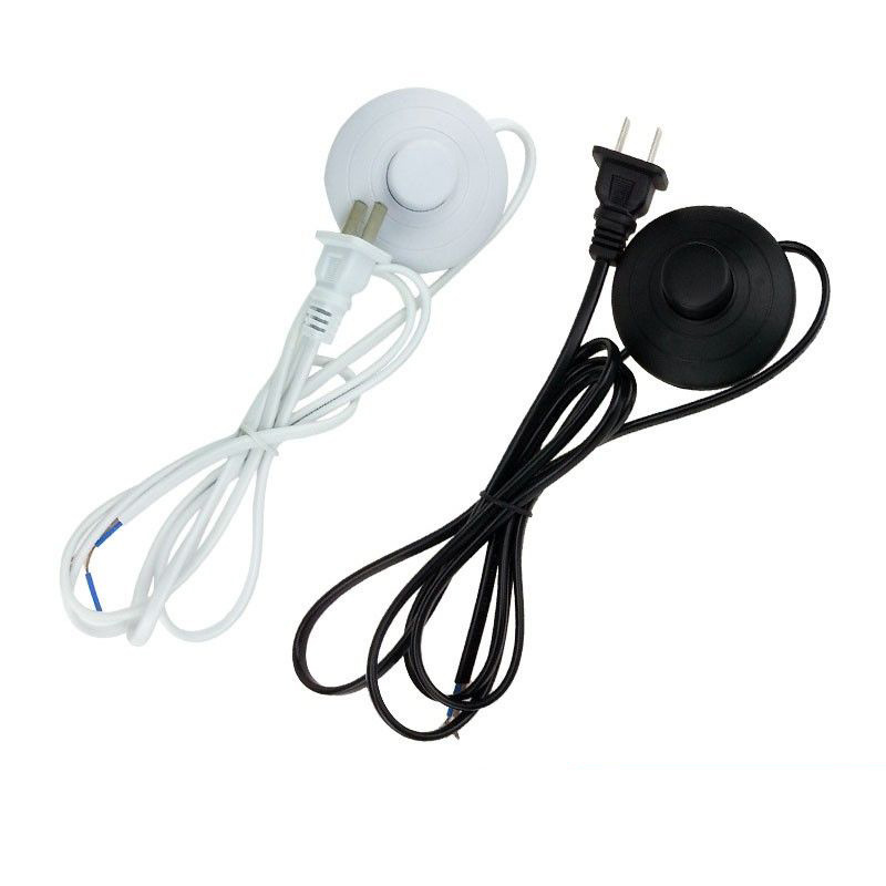 Customized EU IP20 AC Power Cord Inline Foot Pedal Lamp Switch w/Push Step-on-Button for LED Light On-Off Control