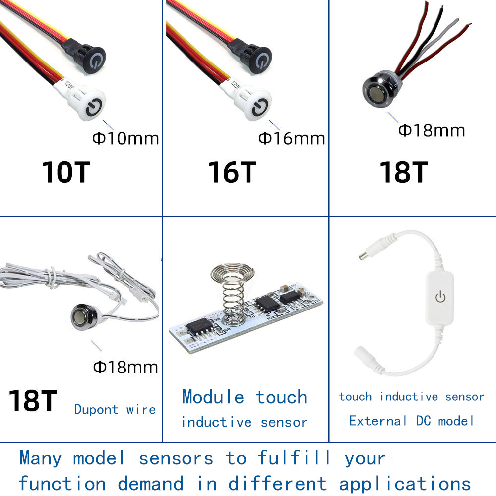 Customized Mini Electronic Accessories DC 2A 3V 12V 24V Led Light Controller On And Off Touch Dimmer Sensor Switch