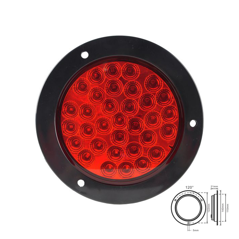 New Products 2024 12v 24v Truck Tail Light Ip65  Waterproof Round 4 Inch Led Tail Lights For Trucks Trailers