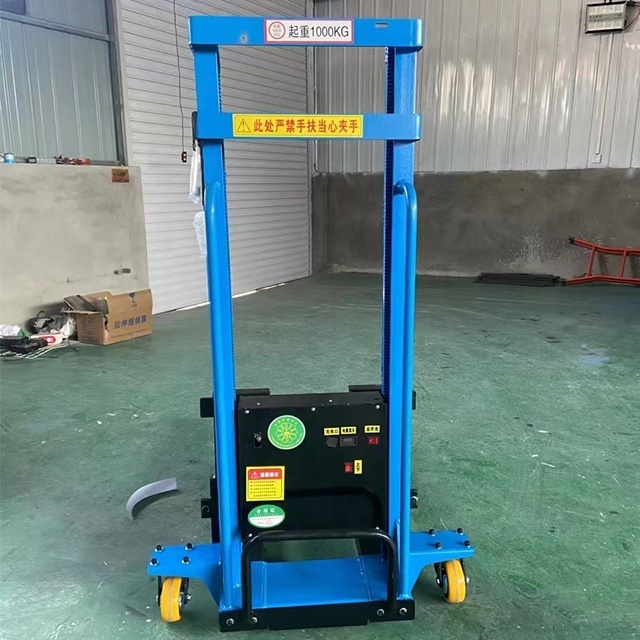 500kg 1000kg Full-electric Portable Self Loading Stacker Ladder Truck Electric Forklift