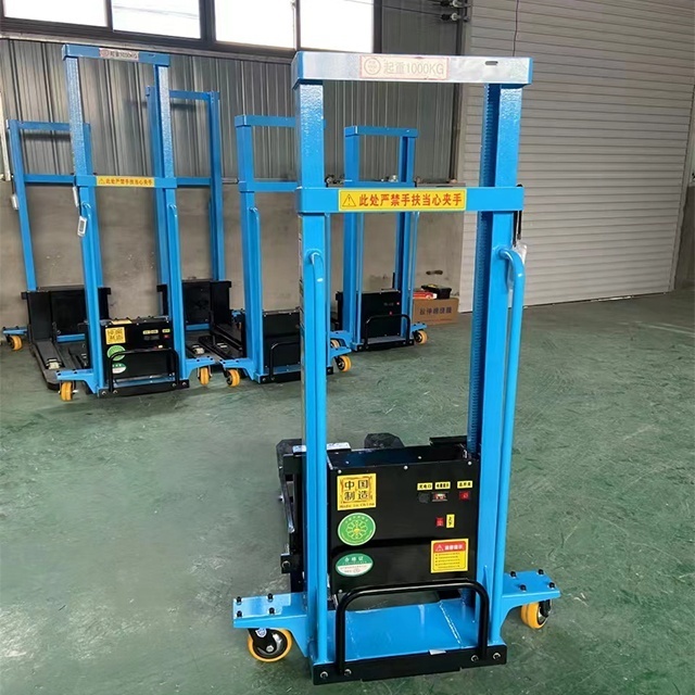 500kg 1000kg Full-electric Portable Self Loading Stacker Ladder Truck Electric Forklift