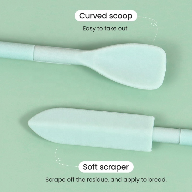 Best Sale Multifunction Double-sided Silicone Spoon Easy to Scrape Residual Cosmetics Telescopic Spatula For Skincare Products