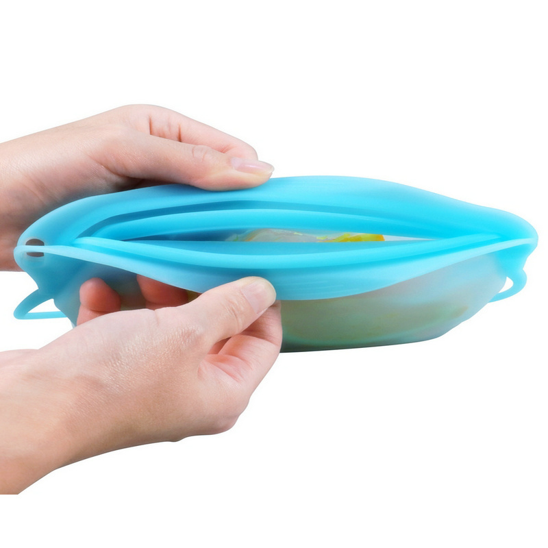 Leakproof Silicone Food Storage Containers Reusable Stand Up Food Safe Silicone Waterproof Ziplock Bag Food Storage Fresh Bags