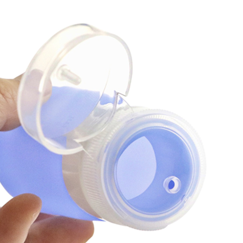 Portable reusable soft 1 oz squeeze mini silicone salad dressing bottles squeezable sauce dressing containers ketchup bottle