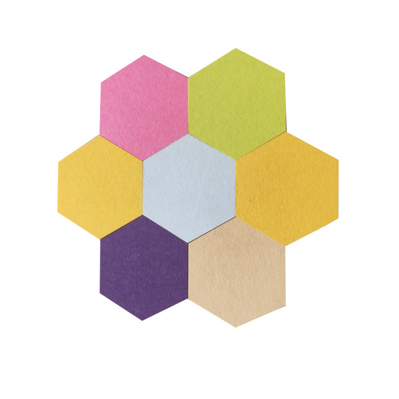 9mm Hexagon Shape Fireproof Sound Proofing Acoustic Panels Polyester Acoustic Panels Soundproof Material Acoustic Ceiling Panel