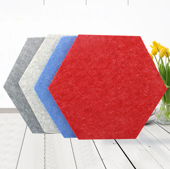 Hexagonal Sound Insulation Board Felt Sound Insulation Pad Bevelled Flame Retardant High Density Office Damp Proof Board