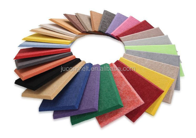 1220*2440mm Acoustic Pet Panels 12mm 24mm Acoustic Felt 100% Polyester Panel Absorbs Sound Polyester Fiber Sound Proof Panels