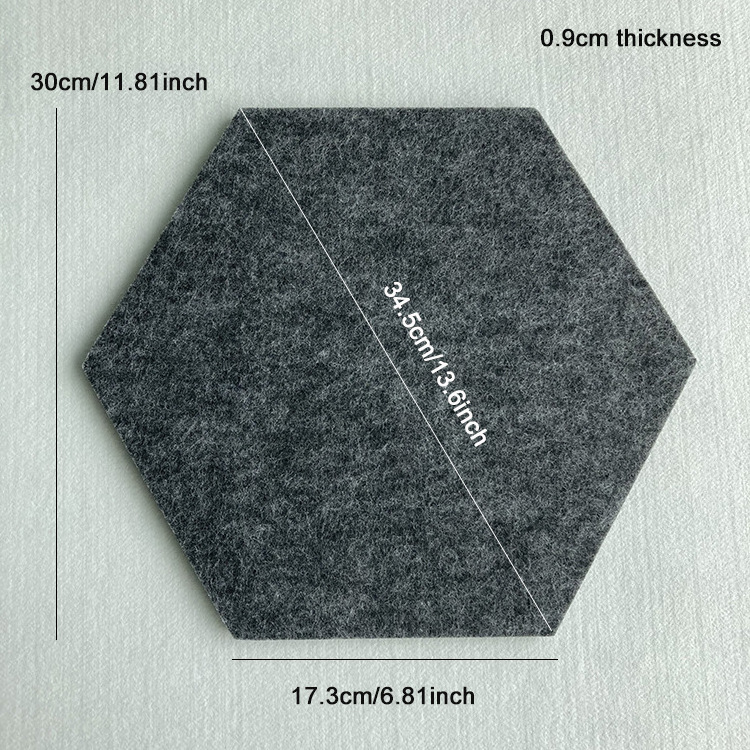 Hexagonal Sound Insulation Board Felt Sound Insulation Pad Bevelled Flame Retardant High Density Office Damp Proof Board