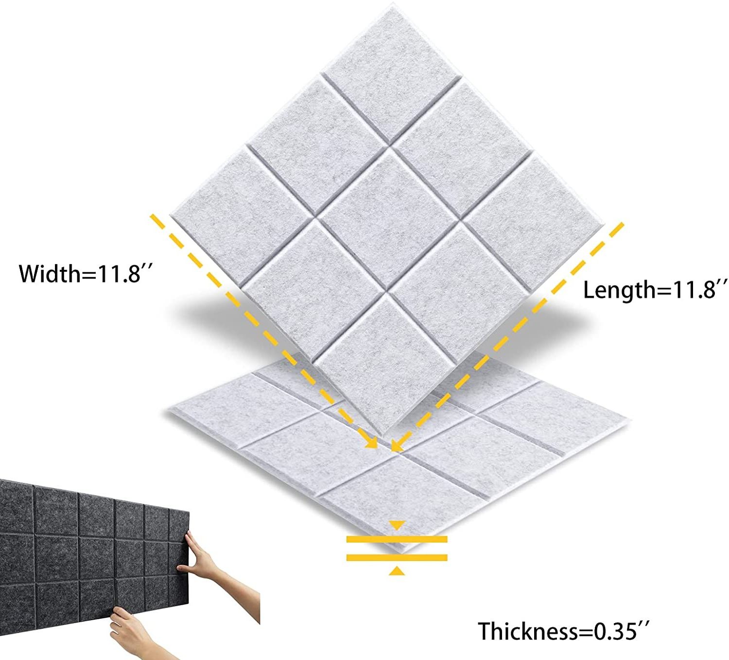 Custom Sound Isolation Wall Diffusion Sound Insulation Panels Felt Sound Insulation Wall Panels