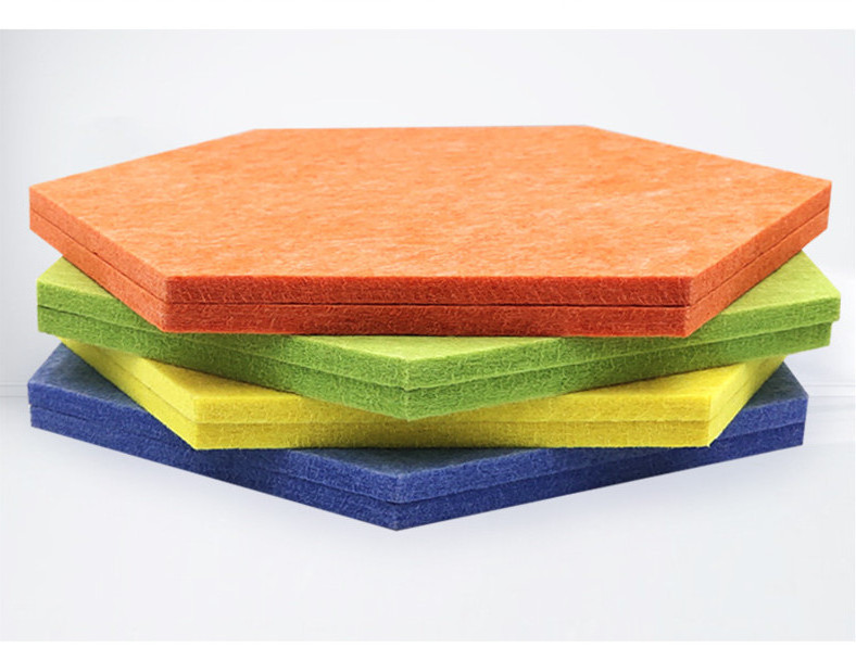 Hexagonal Sound Insulation Board Felt Sound Insulation Pad Bevelled Flame Retardant High Density Office Damp Proof Board