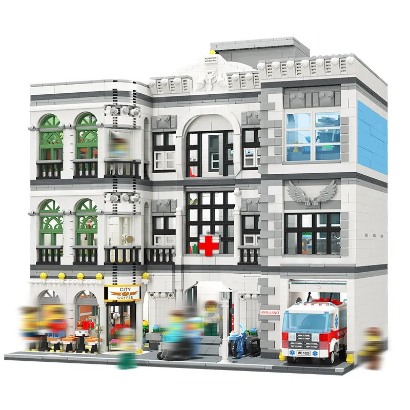 JIESTAR 89135 hospital theme Model building blocks set children's toys diy  educational toy house for kids Christmas Gifts