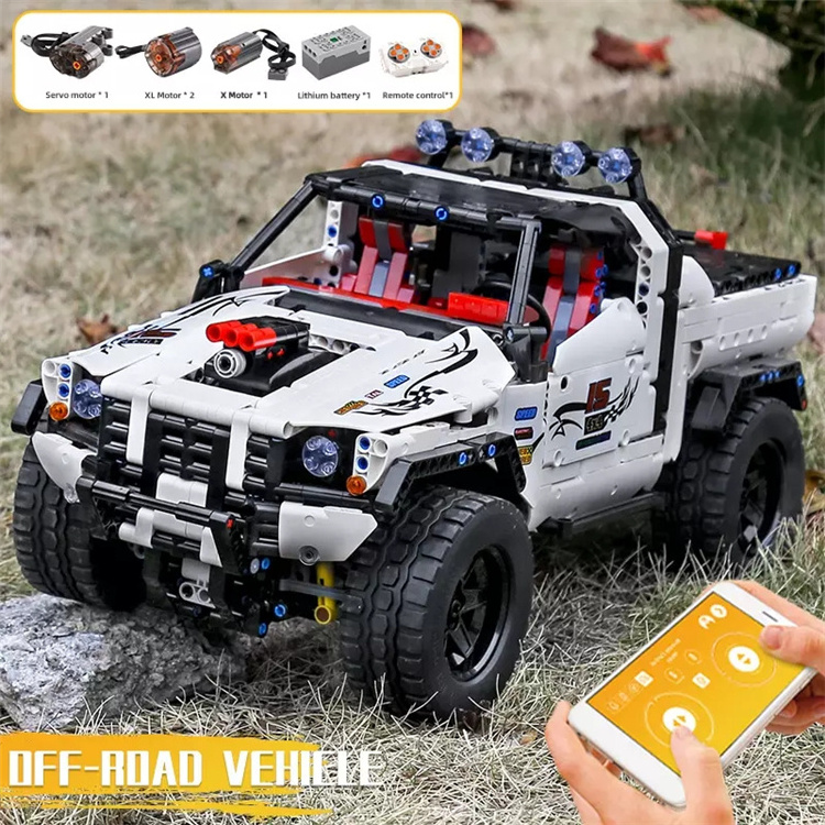 Mould King 18005 Diy  Technic Truck Series The App Motorized Building Blocks Kids Toys Gift rc car 4x4 high speed off road