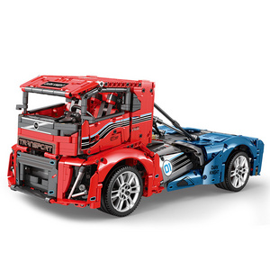 Reobrix 11008 Volvo Iron Knight Truck Building Block Model Boy Engineering Vehicle APP Remote Control Puzzle Assembly Toy Gift