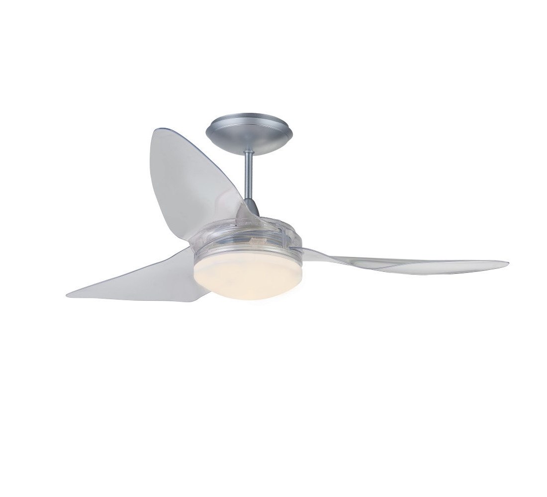 Remote Lighting Fandelier Commercial Dimmable Flush Mount 3 Plastic Blade Ceiling Fan With Light