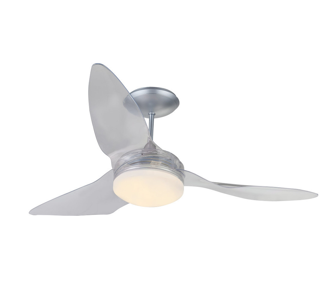 Remote Lighting Fandelier Commercial Dimmable Flush Mount 3 Plastic Blade Ceiling Fan With Light