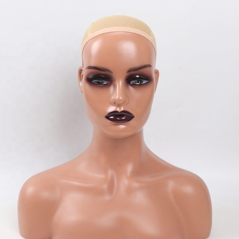 Hot Sale Pvc Mannequin Head With Shoulders Female For Wig Display African American Mannequin Head Female Mannequin Head And Bust