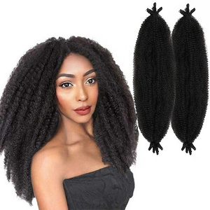 Wholesale Afro Twist  Kinky Crochet Braiding Hair Soft Pre-Separated Spring Twist Hair For Marley Twist Braids Hair Cheap