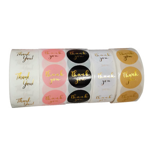 Thank You For Gilding Pink White Yellow And Black Envelopes Hand-Baked Envelopes Decorative Labels Sealing Stickers