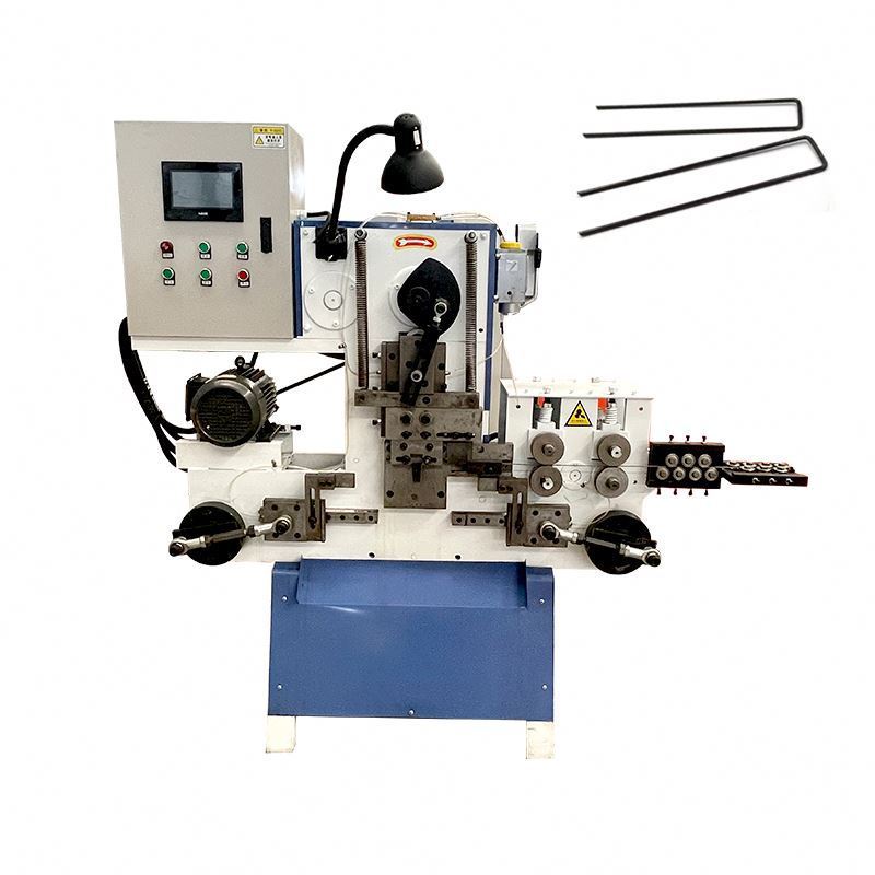 Hot sale CNC automatic double line lawn nail making machinery / U shape lawn nail forming machinery