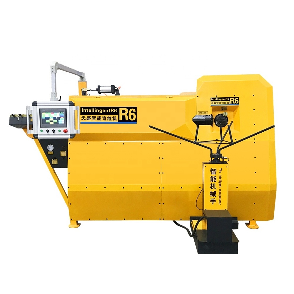 CNC automatic stainless steel rebar bending machines for wire diameter 5-10mm / spiral rebar bending machine