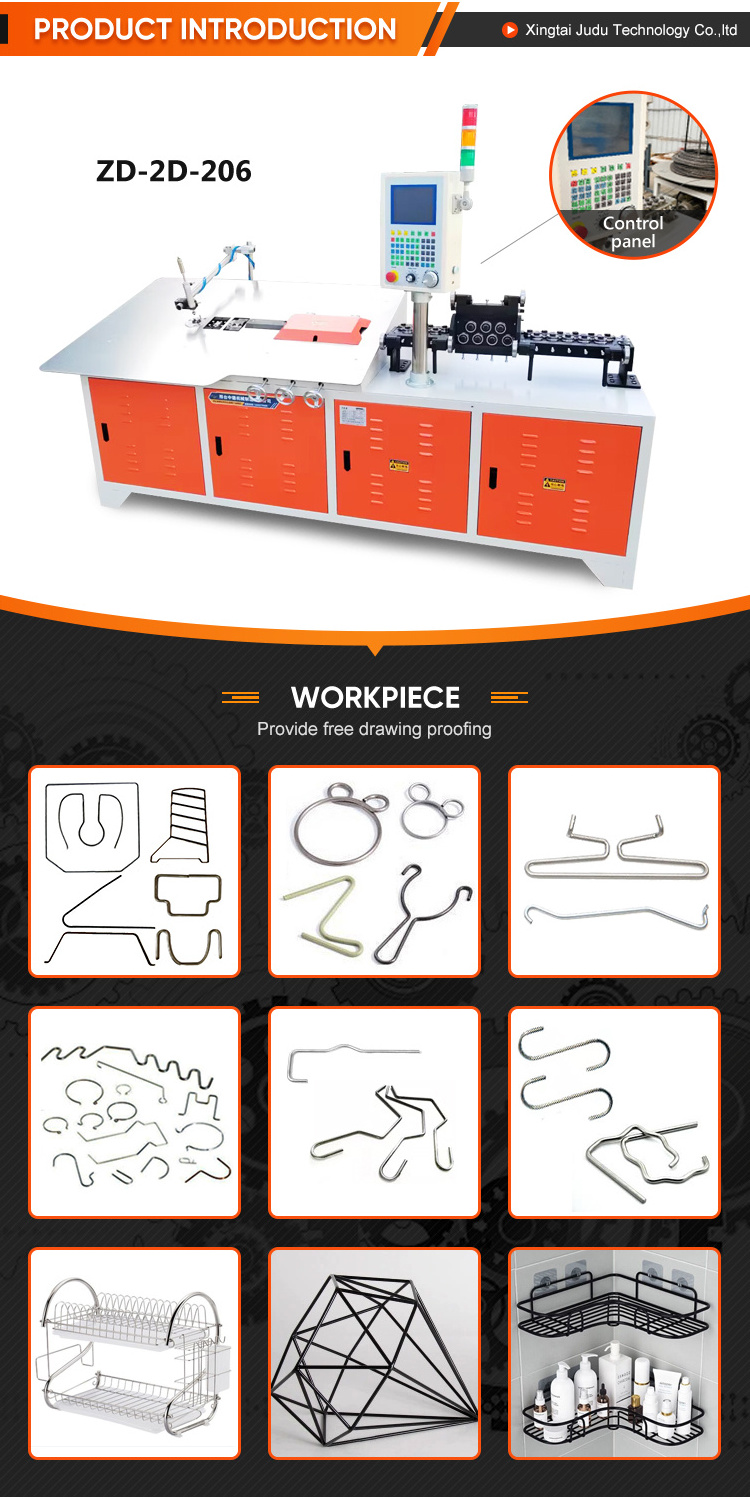 CNC Auto 2D Steel Wire  Bending Machine with wire uncoiler  wire Forming Making Machine