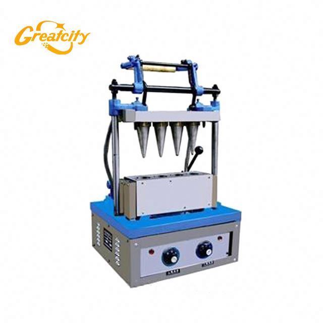 Dependable Performance semi-automatic snow pizza cone maker baking ice cream wafer cone making machine