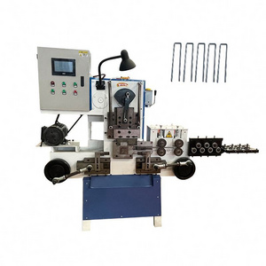 Hot sale CNC automatic double line lawn nail making machinery / U shape lawn nail forming machinery