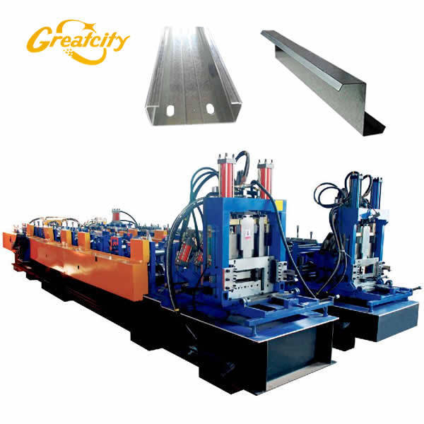 Precise profiles Fully automatic z & c roll forming machine/c channel roll forming machine production line.