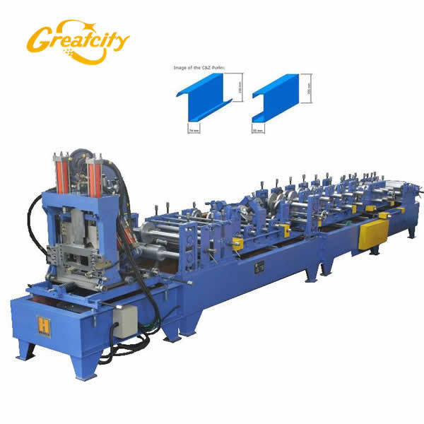 Precise profiles Fully automatic z & c roll forming machine/c channel roll forming machine production line.