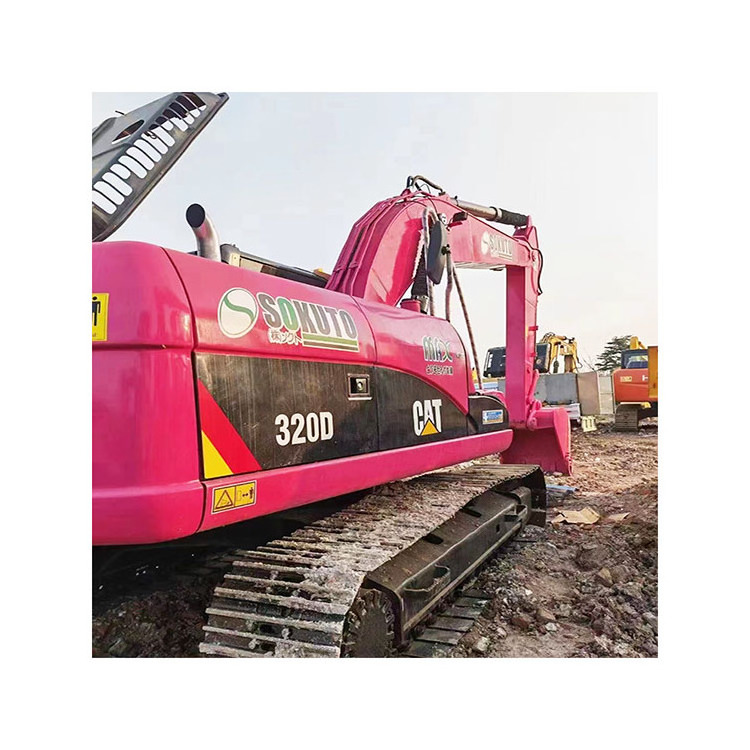 Hot Sale Pink Caterpillar 320D Used Excavator Large Second Hand Digger Machine CAT320D for Construction