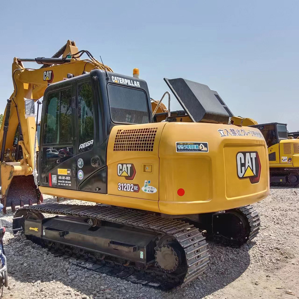 Used Caterpillar Machinery 67KW Used Caterpillar Excavators CAT312D with 0.52CBM Capacity Bucket